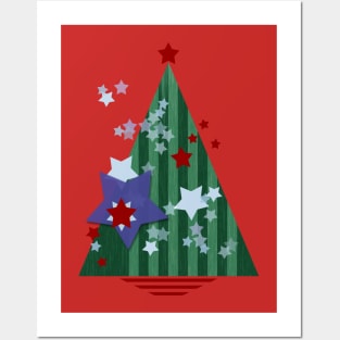 stars and stripes - christmas edition Posters and Art